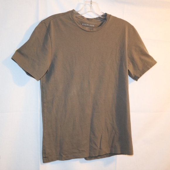Everlane Uniform Taupe Cotton Tee Short Sleeve Size Small - Picture 4 of 6